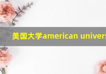 美国大学american university